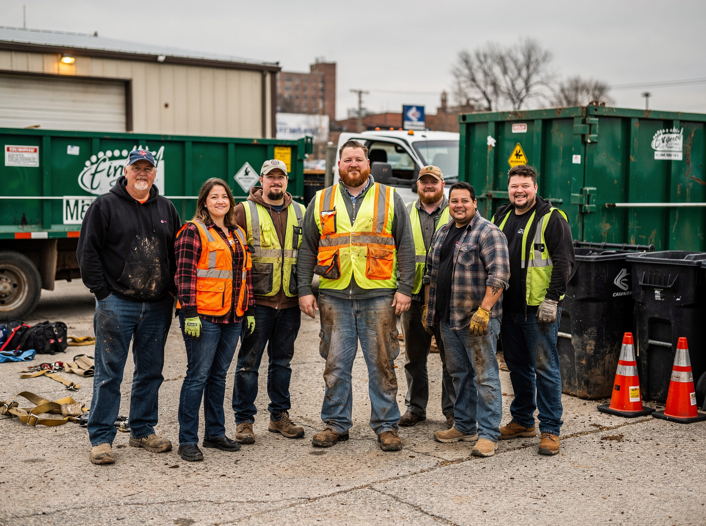 The Toledo Dumpster Rental pros team at work in Toledo